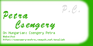 petra csengery business card